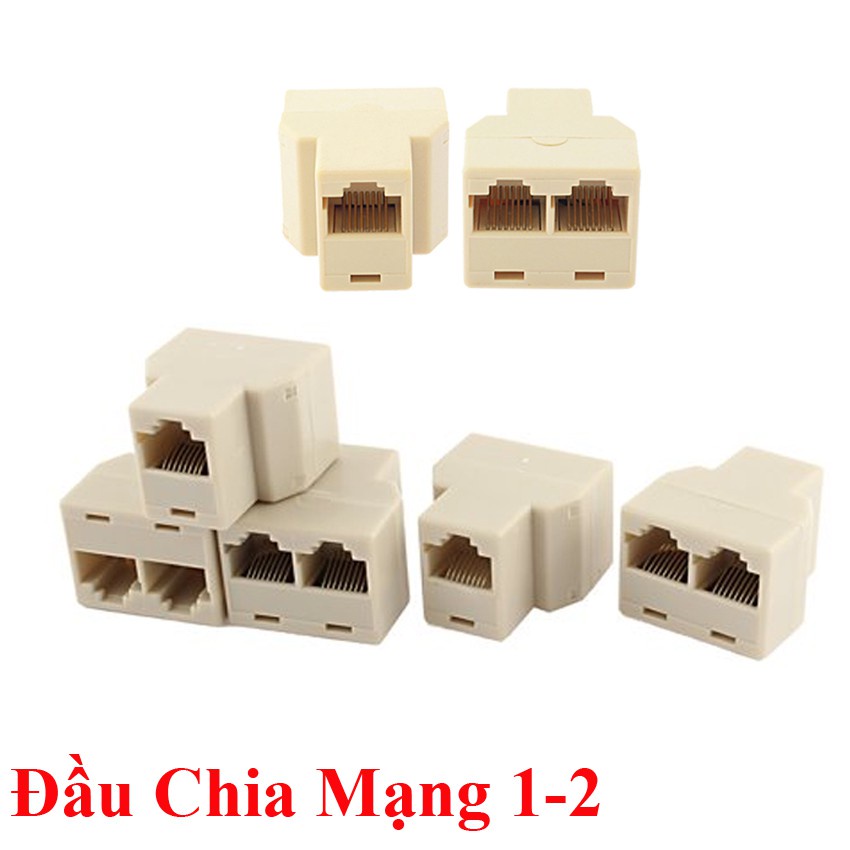 Đầu chia dây cáp mạng Internet / LAN 1 ra 2 chuẩn RJ45