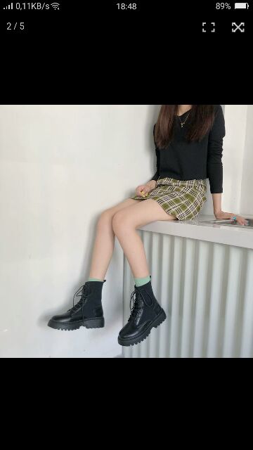 Boots chiến binh cổ lửng basic siêu chất, dễ phối đồ