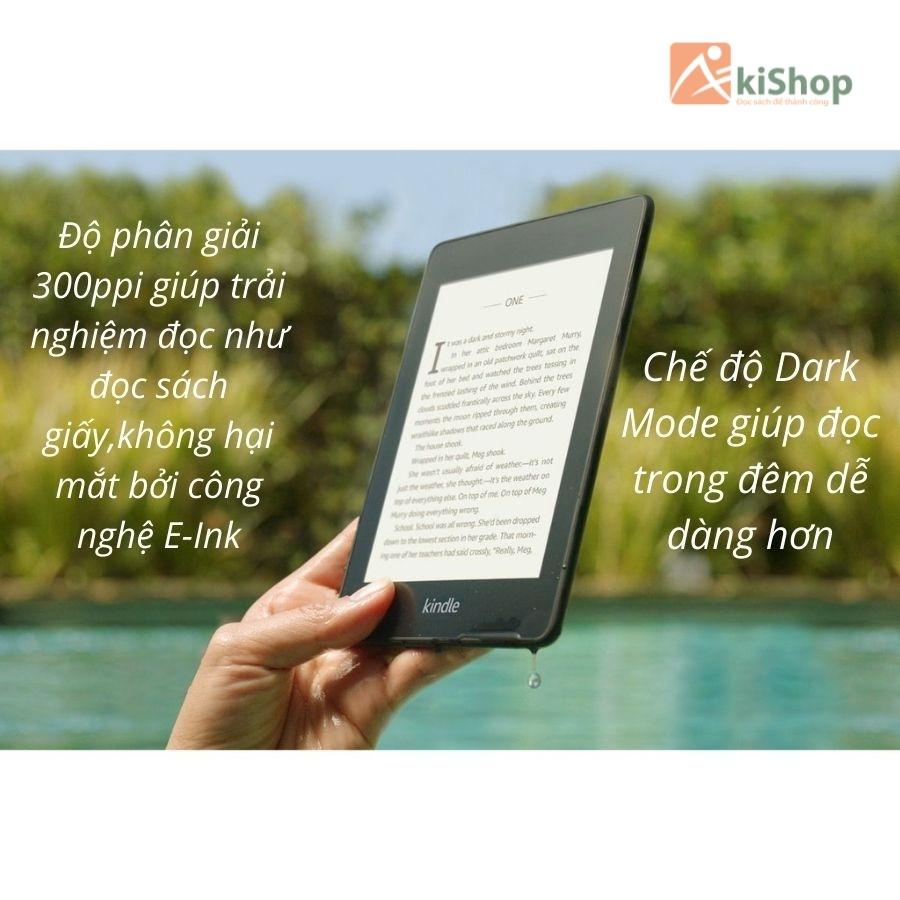 Máy đọc sách Kindle Paperwhite 4 (10th) 32GB chính hãng cao cấp có kính Akishop