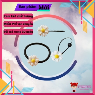 Vòng buộc tóc hoa cúc dễ thương 💞HÀNG ĐẸP💞 Dây cột tóc BunBeat phong cách trẻ trung VBT02