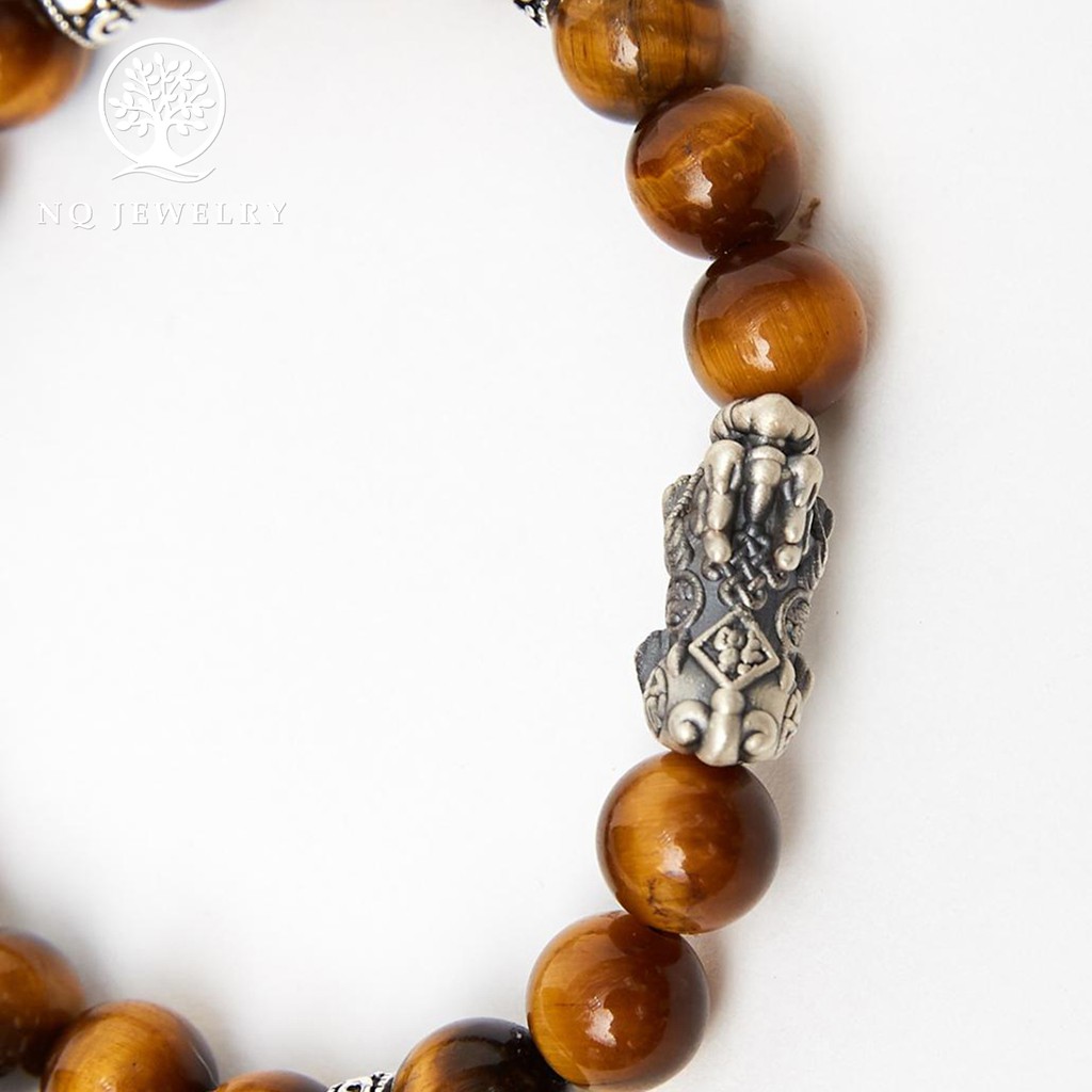 Vòng tay mix tỳ hưu bạc thái - NQ Jewelry