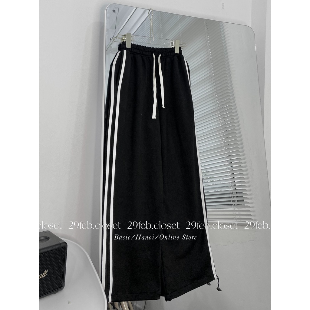 [Ảnh thật/Video] Quần jogger da cá kẻ sọc mặc 2 kiểu - 29feb.closet - Q29