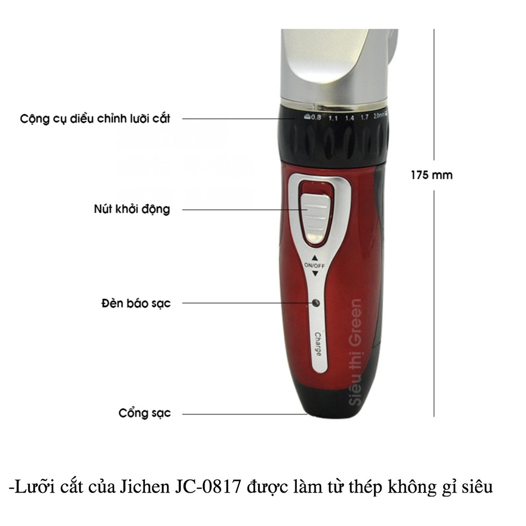 Tông Đơ Cắt Tóc Gia Đình Jichen JC-0817