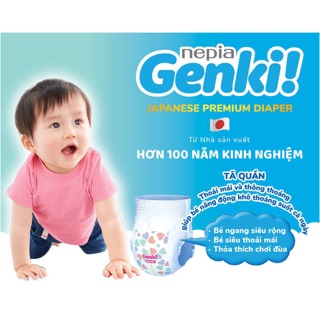 Bỉm quần/ Tã quần Nhật Bản Genki M32/L30/XL26