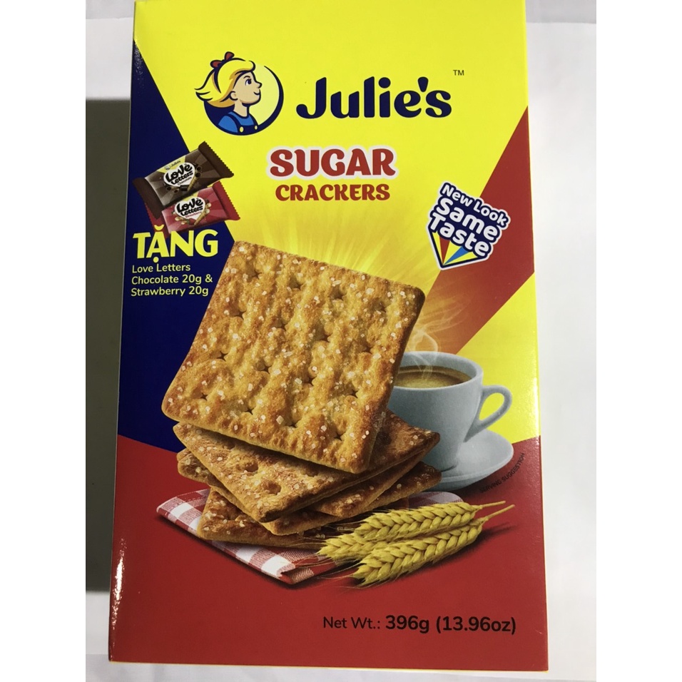 Bánh Quy Giòn Lúa Mì Đường Julie's Sugar Crackers (Hộp 396g)