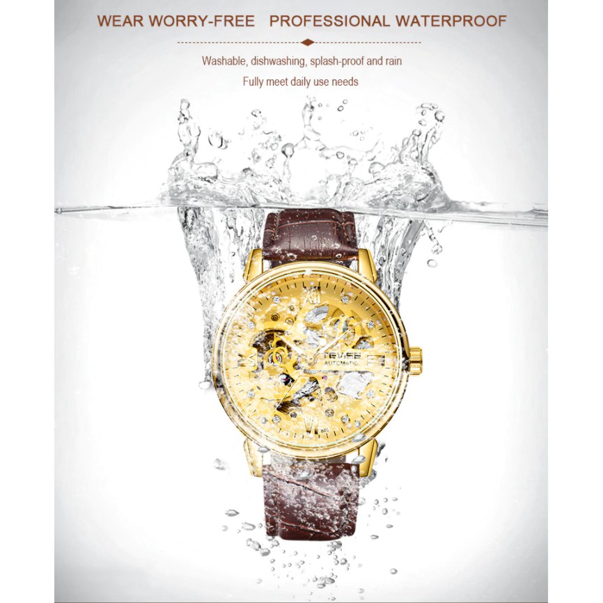 Đồng hồ nam cơ dây da cao cấp Tevise T869A-3 full box, mặt kính sapphire chống xước, chống nước, bảo hành 03 năm | BigBuy360 - bigbuy360.vn