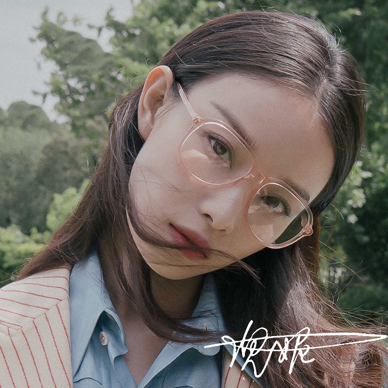 Mắt Kính Gọng Tròn Lớn Chống Ánh Sáng Xanh Phong Cách Hàn Quốc Thời Trang Cho Nữ