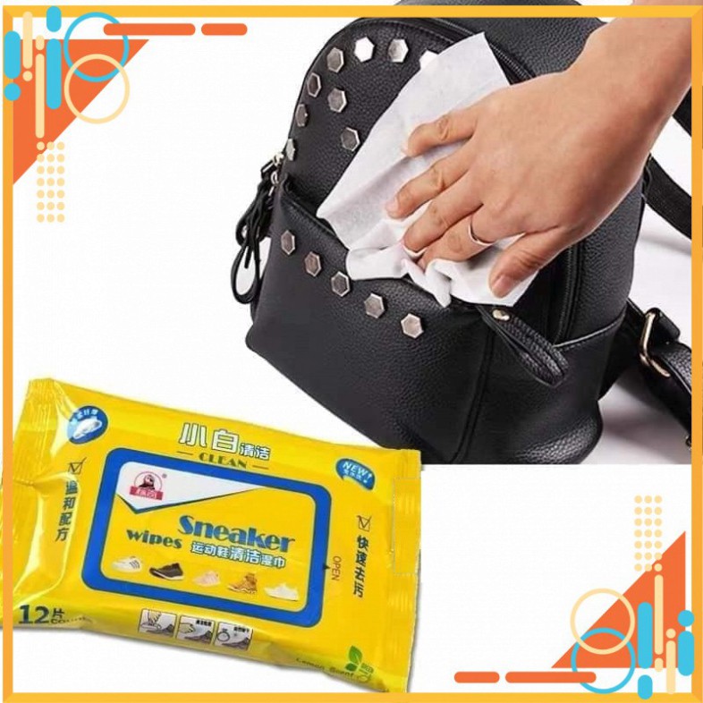 30 KHĂN ƯỚT KHÁNG KHUẨN LAU GIÀY SNEAKER [HỘP 30 KHĂN]