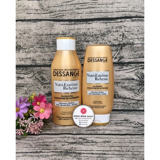 (Hàng Pháp) Set Dầu gội - xả Dessange Nutri-extrême Richesse cho tóc khô và thô ráp.