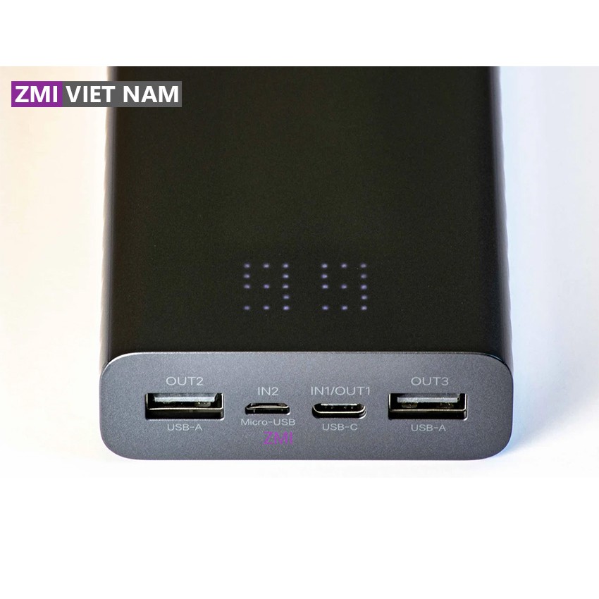 Sạc Dự Phòng ZMI QB822 20000mAh Sạc Nhanh 27W, 1 Cổng Type C, 1 Micro, 2 USB A | Bảo Hành 18 Tháng