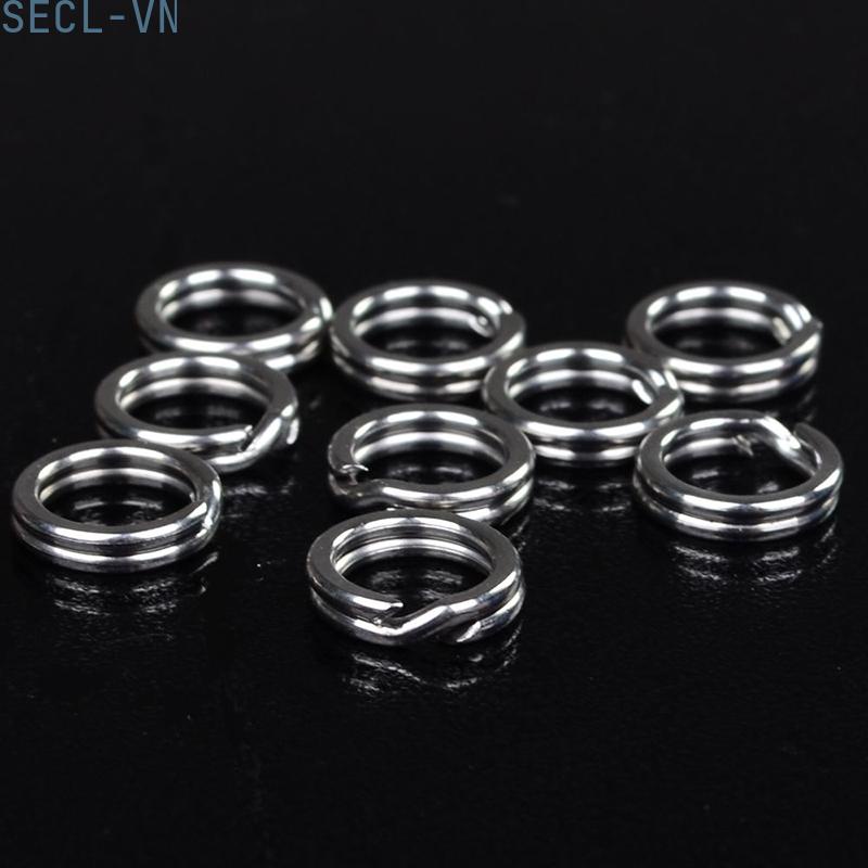 Fishing Split Ring Silver 100pcs Double Loop Snap Swivel Stainless Steel