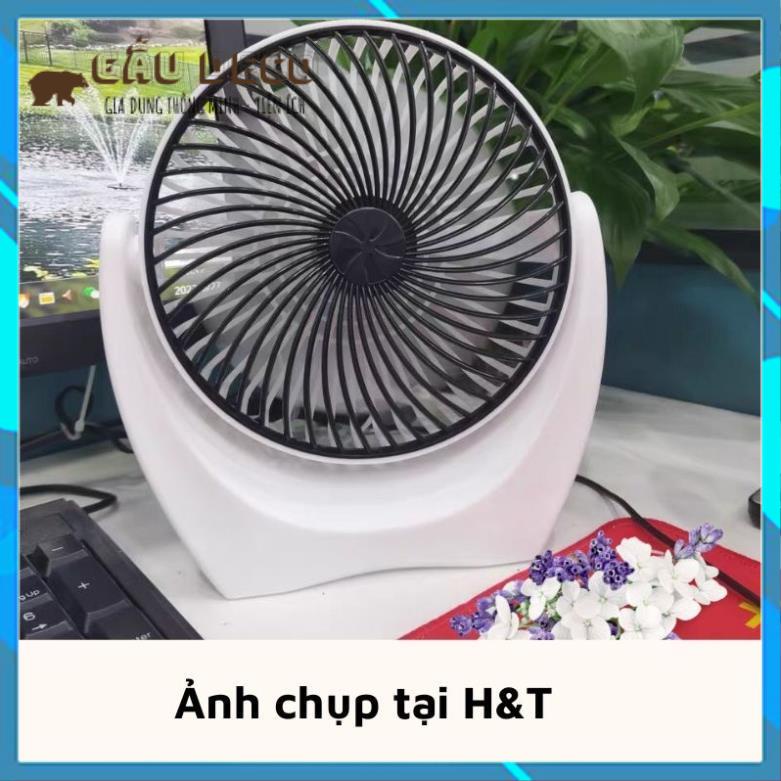 Quạt mini để bàn cổng USB di động, động cơ không tiếng ồn để phòng ngủ, xoay 120 độ