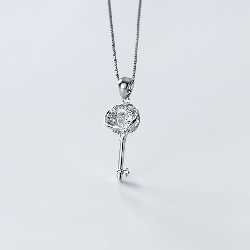 Mặt dây chuyền nữ H.A.S hình chìa khóa vũ trụ đính đá - Mặt dây chuyền bạc thời trang