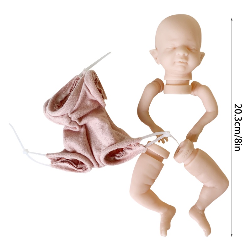 Bộ Phụ Kiện Đồ Chơi Búp Bê Sơ Sinh Bằng Silicone DIY Không Sơn