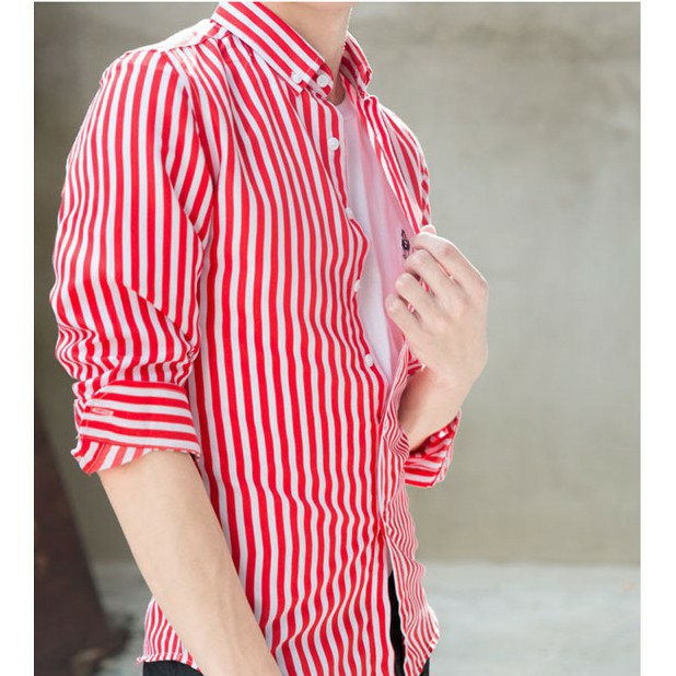 Áo Somi Nam Kẻ Sọc Juveno Cao Cấp Nhiều Màu, Chất Đẹp, Không Bai Xù, Đủ Size 45-78Kg | BigBuy360 - bigbuy360.vn