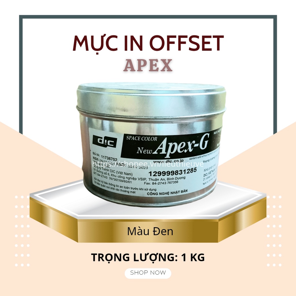 Mực in giấy hiệu Apex, mực pha sơn dầu, mực in offset