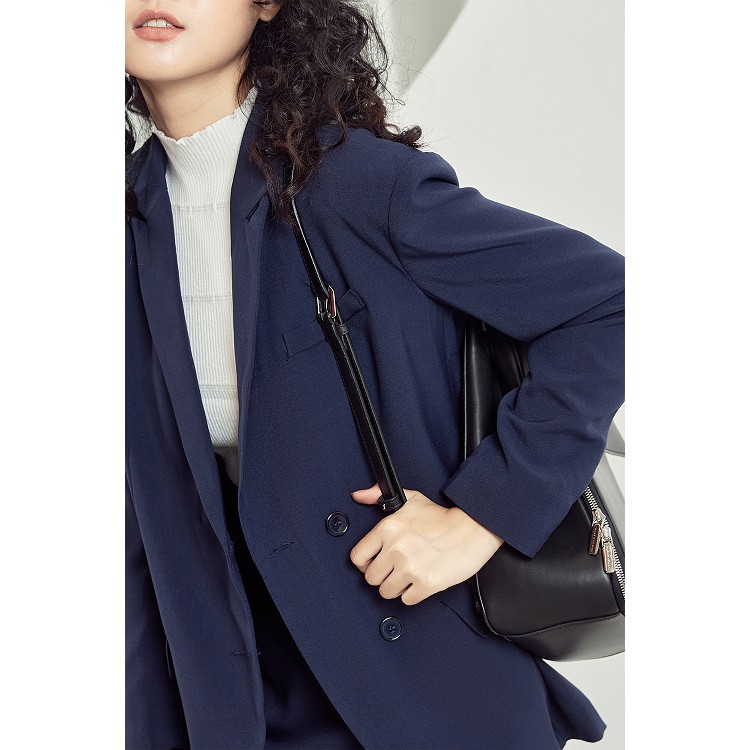 Áo vest nữ blazer công sở dáng dài vạt tròn 4 cúc VDW0411 - 92wear