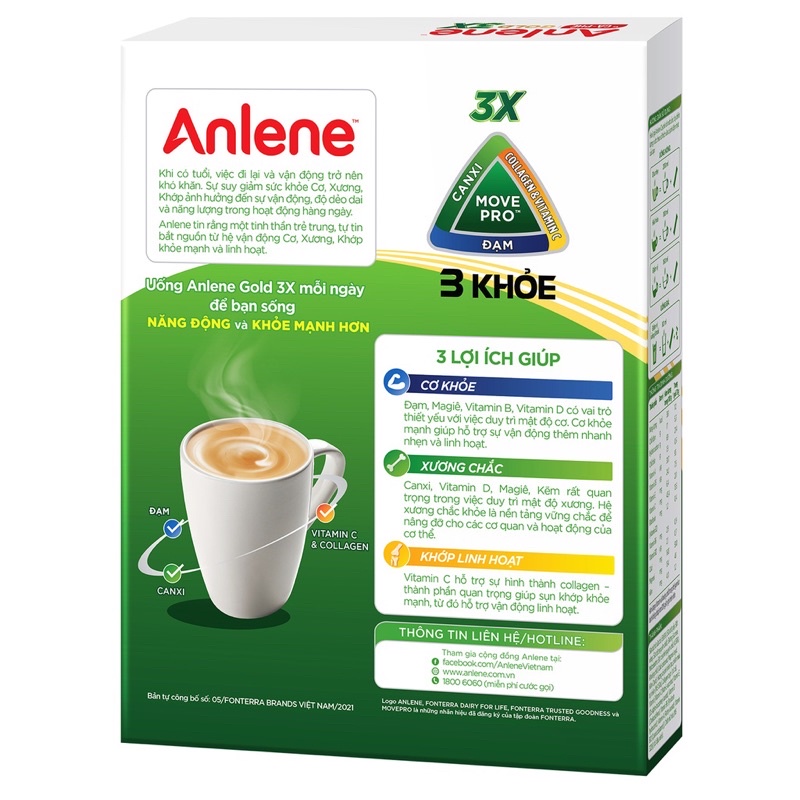 SỮA BỘT ANLENE GOLD VỊ CÀ PHÊ HỘP 310G