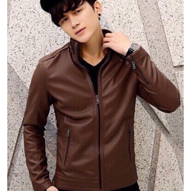 Áo khoác da lót lông nam cao cấp đủ size M L XL XXL