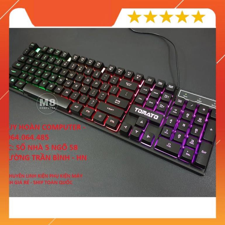 SẢN PHẨM BÁN CHẠY NHẤT -  Mua Bàn phím giả cơ Tomato S100 có led - TẶNG NGAY BÀN DI CHUỘT GAMING