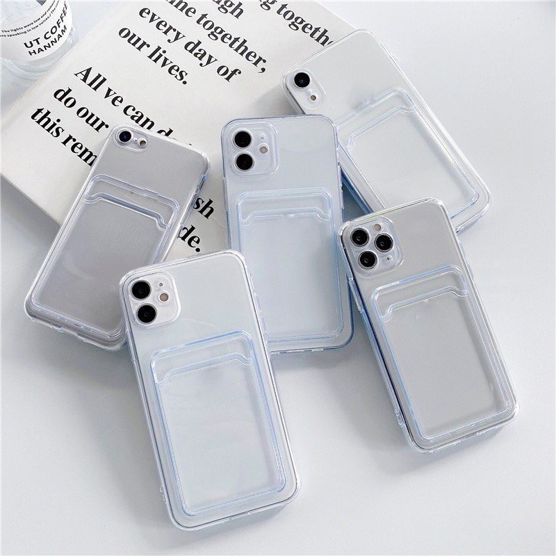 Ốp lưng iphone trong có ngăn đựng thẻ 6/6s/6plus/6splus/7plus/8plus/x/xsmax/11/11promax/12/12promax/13/13pro/13promax