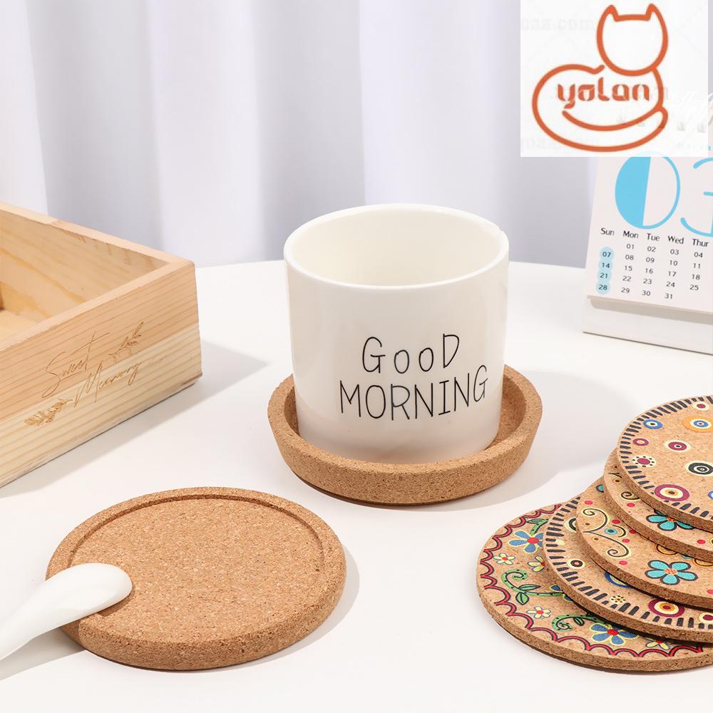 Miếng lót cốc nước bằng gỗ cách nhiệt chống trượt trang trí nhà bếp