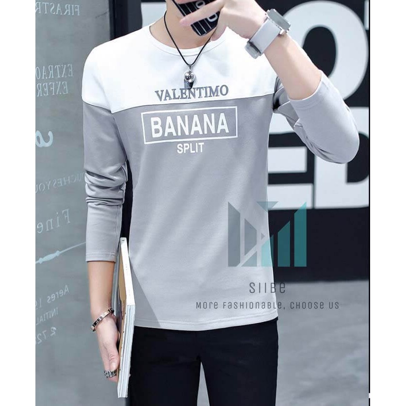 Áo thun nam (HỖ TRỢ ĐỔI SIZE) dài tay in chữ độc đáo hai màu thời trang - Thời trang nam SIIBE | BigBuy360 - bigbuy360.vn