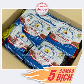 COMBO 5 bịch (gói) bánh tráng mè gạo lứt nướng sẵn Dalop - Bánh mới mỗi ngày - Chính gốc Cty TNHH Nhân Hòa - Bình Định