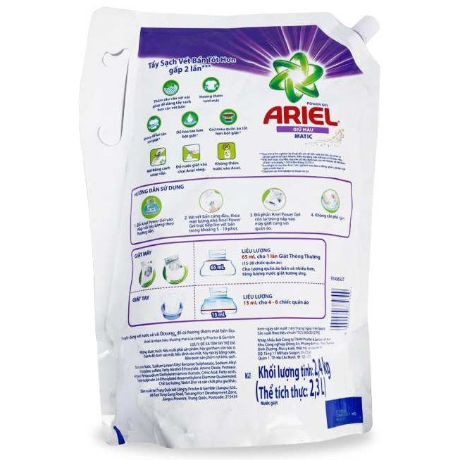 Nước giặt Ariel giữ màu