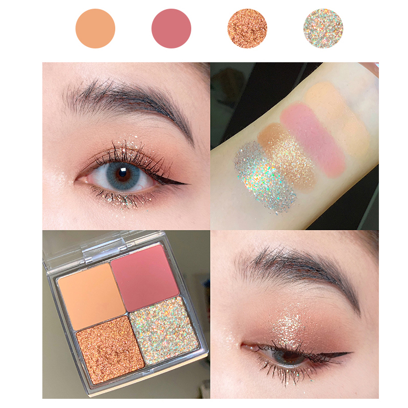 (Hàng Mới Về) Bảng Phấn Mắt Bốn Màu Trang Điểm Tiện Dụng | BigBuy360 - bigbuy360.vn