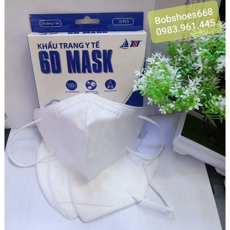 [Mã COSDAY giảm 8% đơn 150K] Hộp 10 Chiếc Khẩu Trang 6D Mask đeo cực êm và thoáng kín | BigBuy360 - bigbuy360.vn