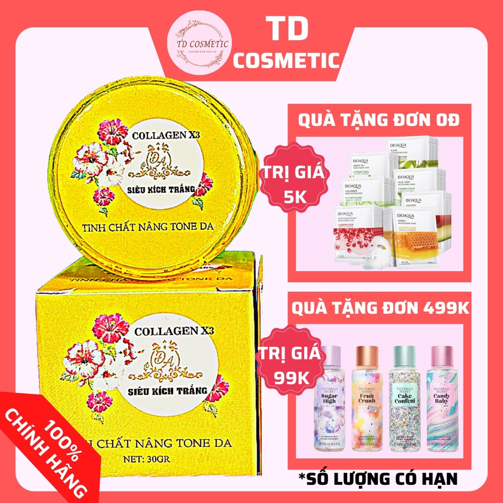 Kích trắng Collagen x3 thuộc Mỹ phẩm Đông Anh làm trắng da sau 3 ngày sử dụng giúp làm dưỡng ẩm chống lão hóa