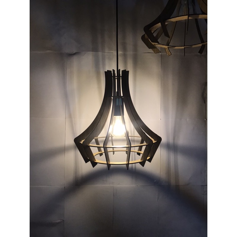 Đèn gỗ thả trần