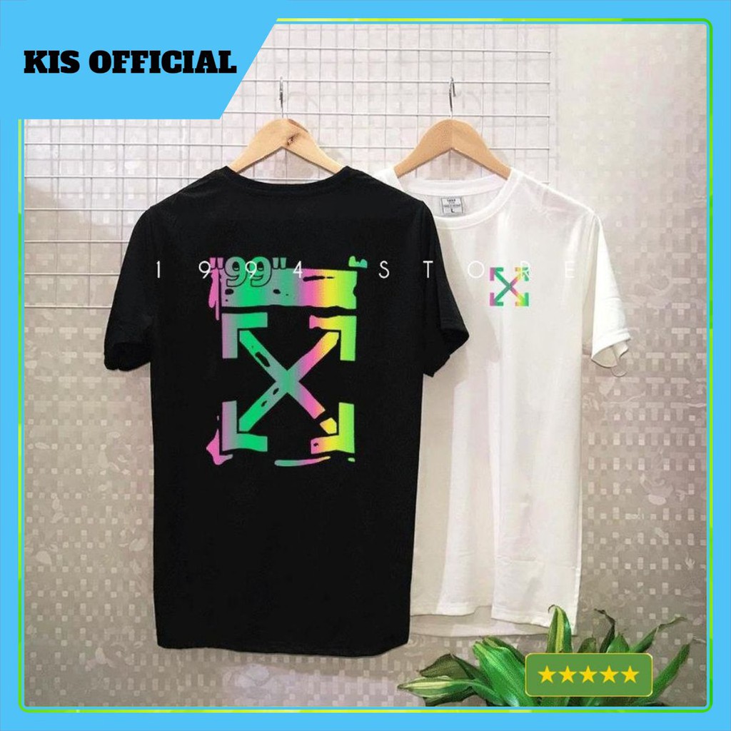 Áo Thun Unisex Logo Off White 99 Phản Quang 7 Màu Form Rộng Thời Trang Nam Nữ Phong Cách Hàn Quốc [KIS OFFICIAL]