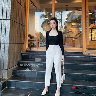 Quần baggy vải mã 202 kèm đai hàng qc