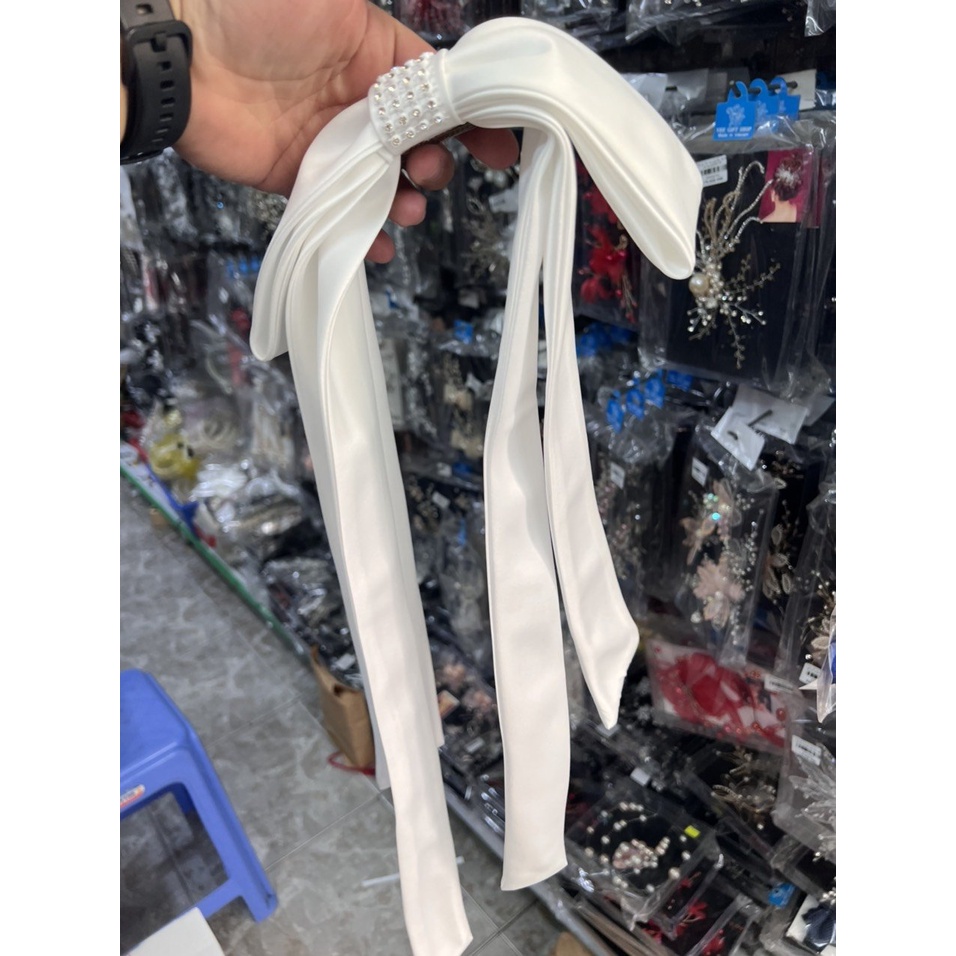 Nơ cài tóc cô dâu dài kiểu dáng mới 2022 hotrend hè Giangpkc