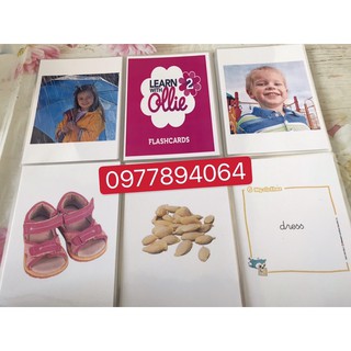 Flashcards  Learn with Ollie level 2 ❤️in 2 mặt☘️ép plastics