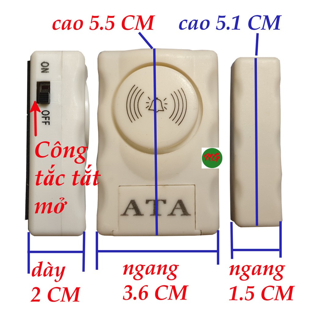 Chuông cửa từ báo động chống trộm ATA AT-007