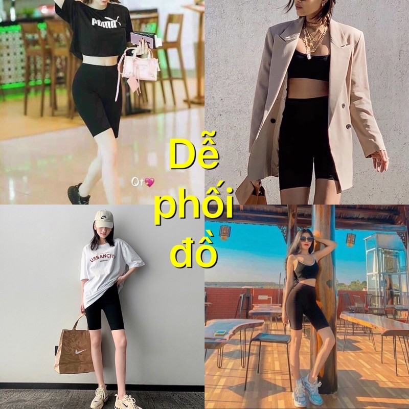 [Hàng Loại 1] Quần Legging Lửng , Quần Ngố Cotton Thái Cực Mát Co Giãn Tốt 40-70kg | BigBuy360 - bigbuy360.vn