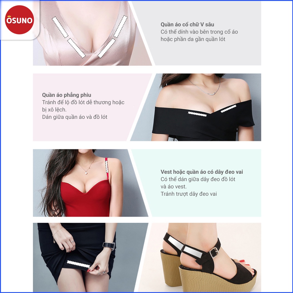 Miếng dán cố định quần áo , Băng dính chống bay trượt cho nam nữ - Osuno Store