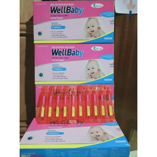 Siro Ăn Ngon Ngủ Ngon Wellbaby Hộp 20 Ống