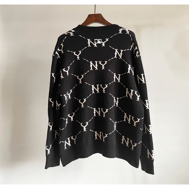 Áo khoác cardigan Mlb dệt kim tay dài thời trang cho nam nữ