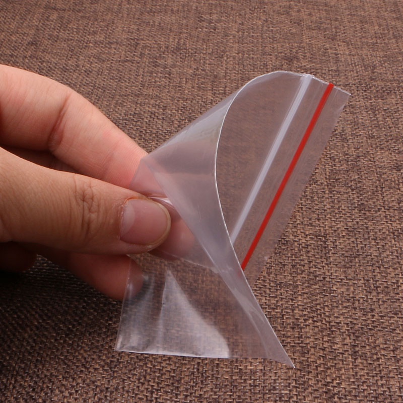 Set 100 Túi Zip Bằng Nhựa Có Thể Đóng Lại 8 Kích Cỡ Tiện Dụng