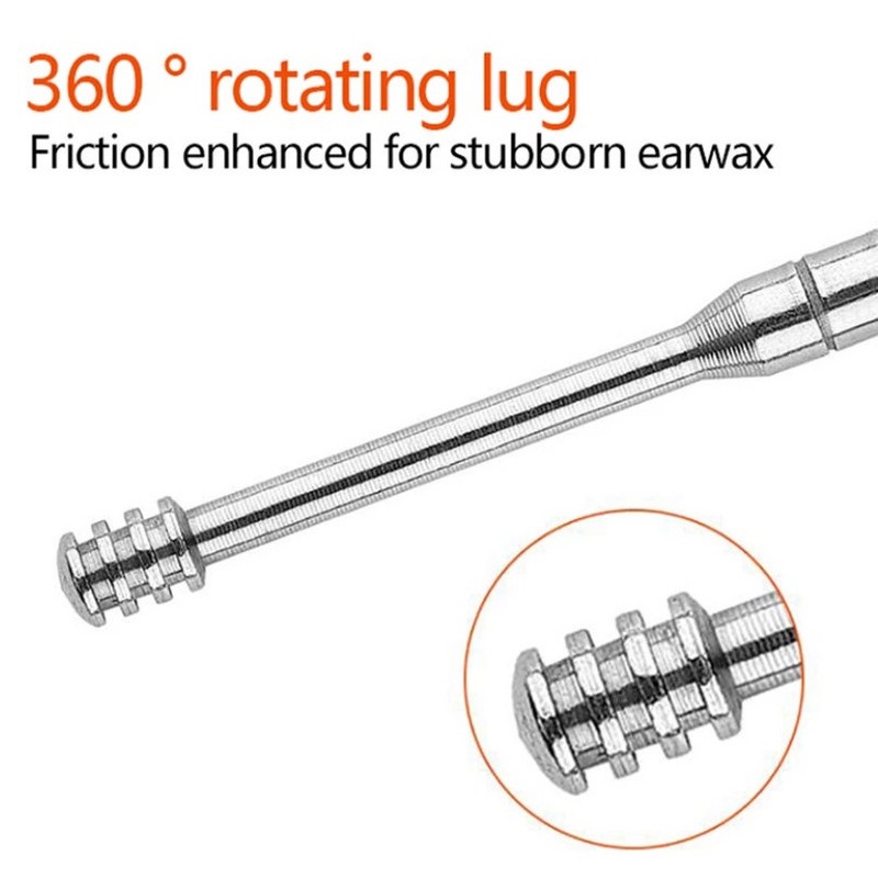 Bộ 6 Dụng Cụ Vệ Sinh Tai Chuyên Nghiệp Bằng Da PU Kèm Hộp Đựng Bằng Thép Không Gỉ