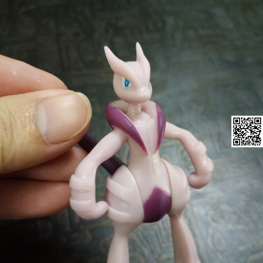 Mô hình Mewtwo huyền thoại tiến hoá Mega X anime Pokemon bửu bối thần kỳ 1700 150 2