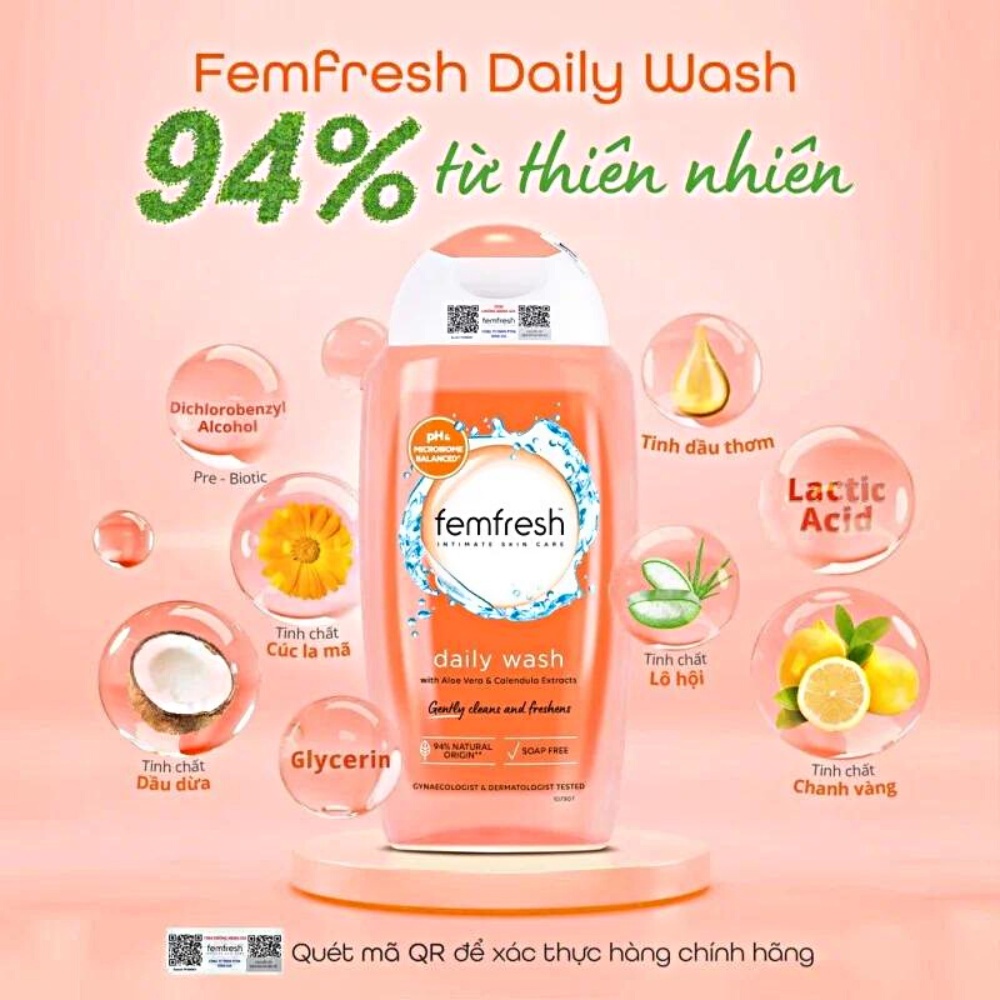 Dung dịch vệ sinh Femfresh 250ml an toàn dịu nhẹ cho da