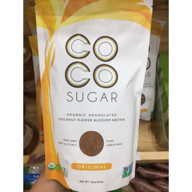 Đường Dừa Hữu Cơ - Đường mật hoa dừa hữu cơ Organic Coco Sugar  454 gr