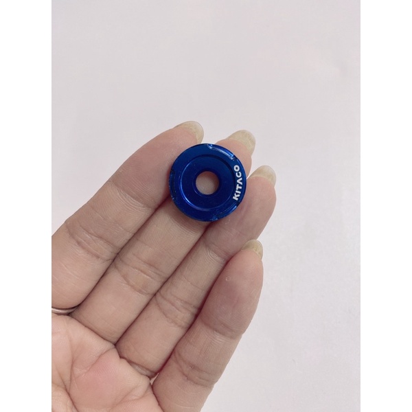 Lông đền đỏ chữ Kitaco 6li 8li 10li 12li chất liệu nhôm CNC, lắp thông dụng mọi loại xe