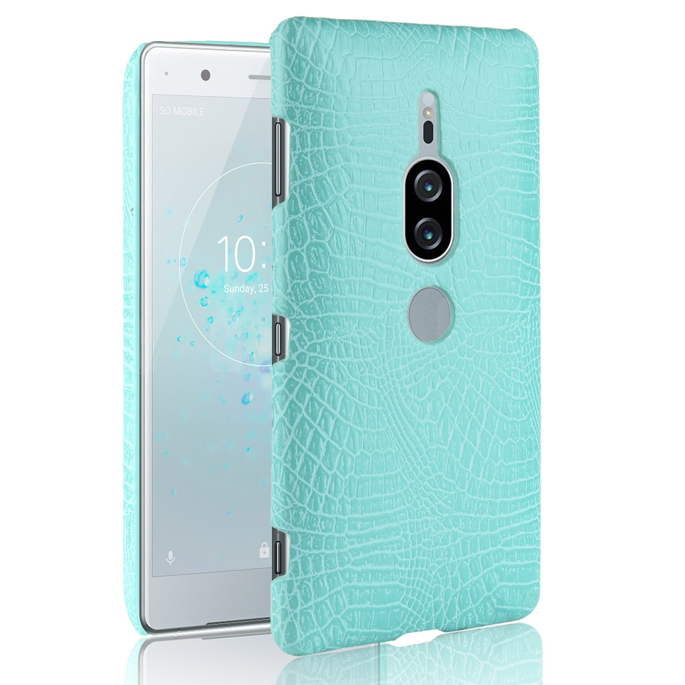 Sony Xperia XZ2 Premium H8116 H8166 Casing Fashion Crocodile Pattern Hard PC PU Leather Back Cover Hard Plastic Case Phone Cover