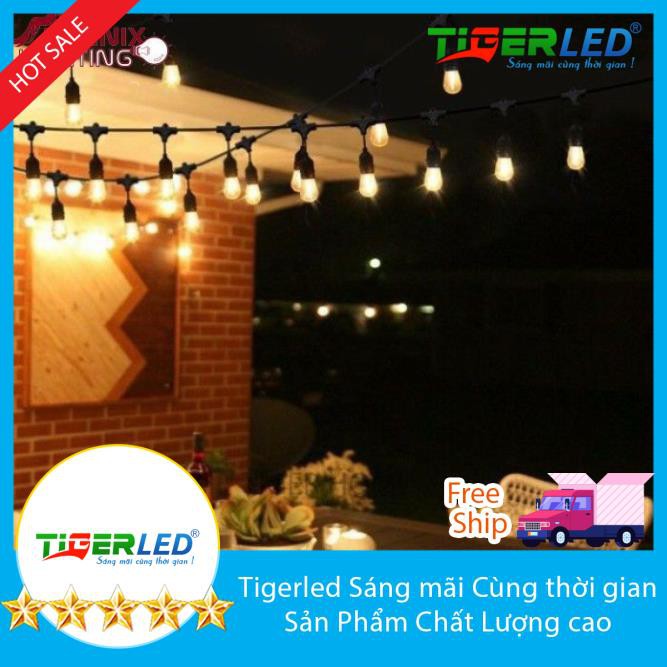 ĐÈN DÂY NGOÀI TRỜI 10M 15 ĐUI - ĐÈN DÂY TRANG TRÍ KÍN NƯỚC (chưa bóng)